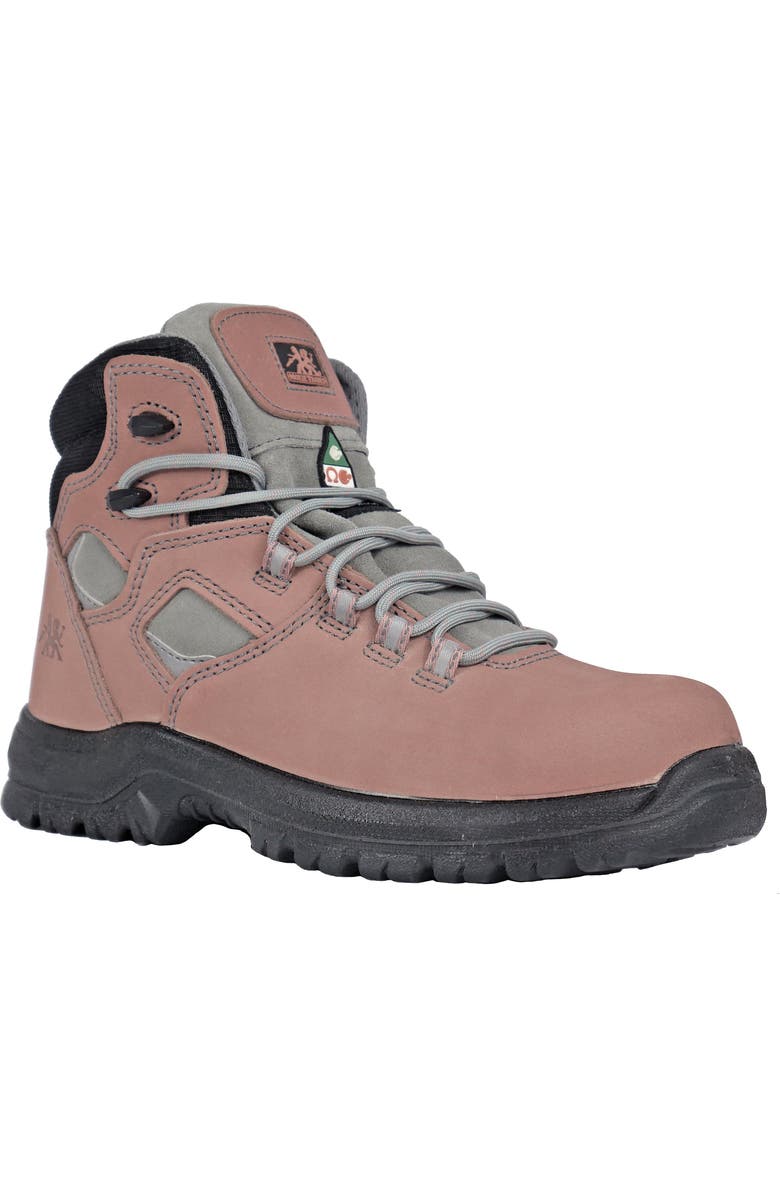 Moxie Trades Moxie Lacy 6 Inch Pink Womens Composite Toe Work Boot, Main, color, Pink And Grey