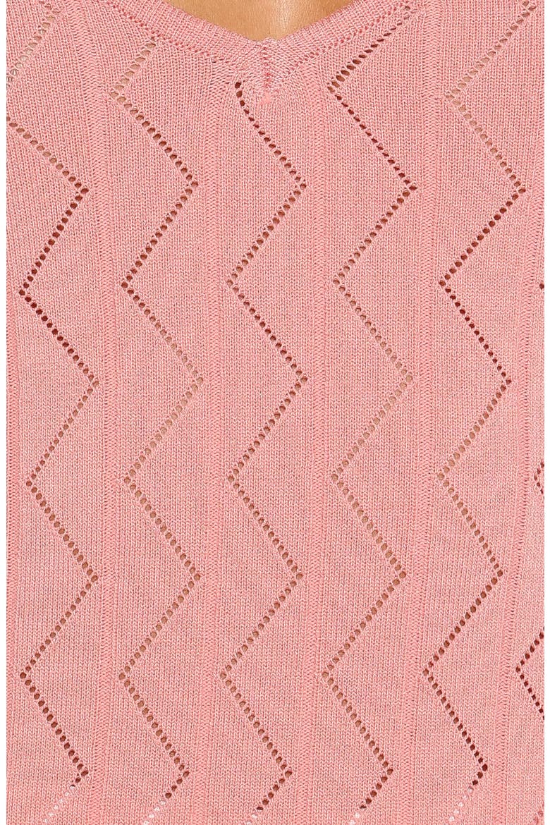 Vesta Pointelle Knit Tank, Alternate, color, PINK