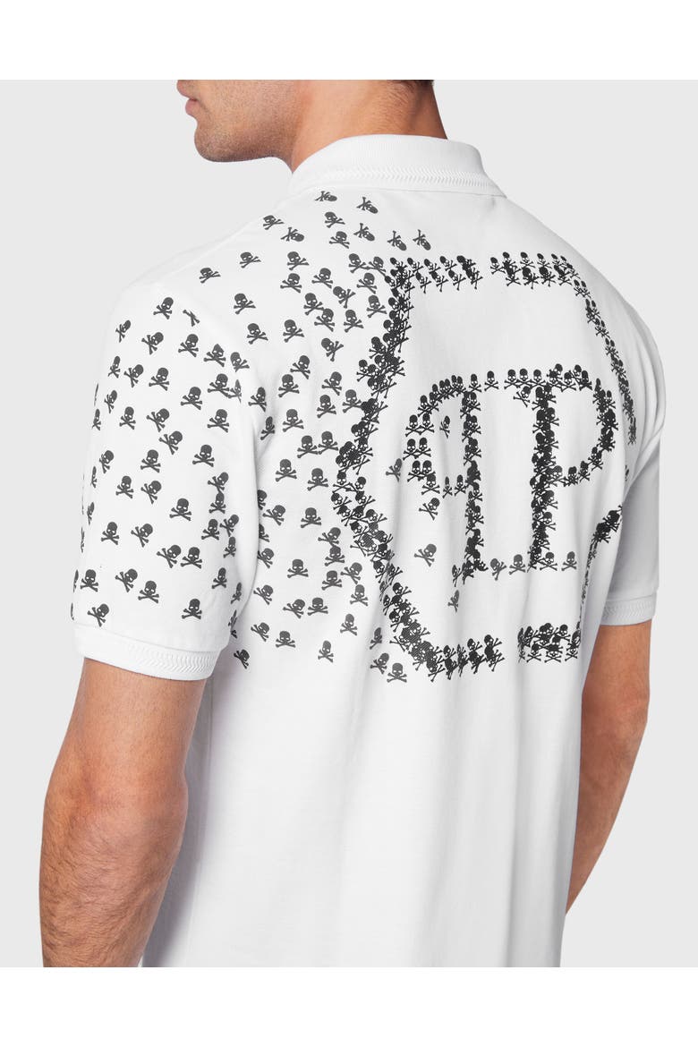 Slim Fit Polo Shirt Ss Skull&Amp;Bones Men, Alternate, color, white