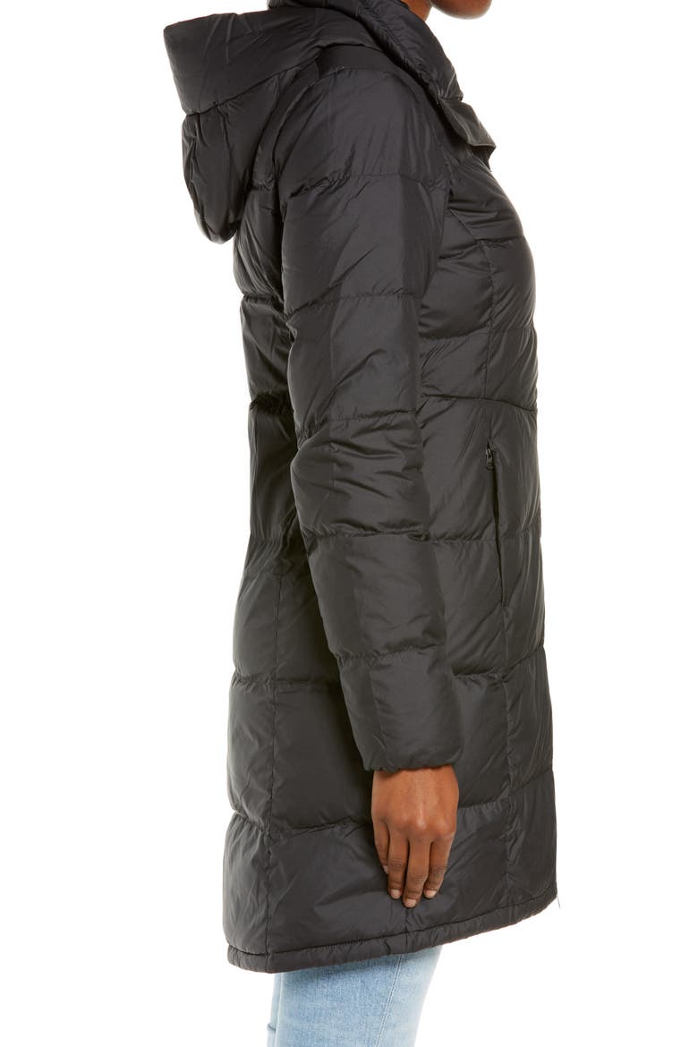 Metropolis Water Repellent 550 Fill Power Down Hooded Parka, Alternate, color, TNF BLACK