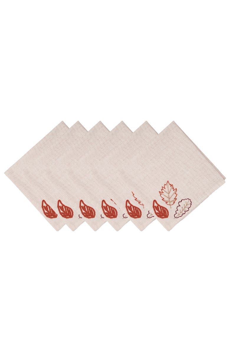 C&F Home Autumn Botanical Napkin Set of 6, Main, color, Red