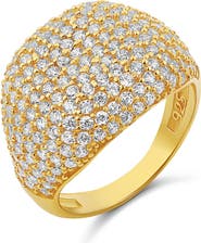 SHYMI Cubic Zirconia Pavé Dome Signet Ring