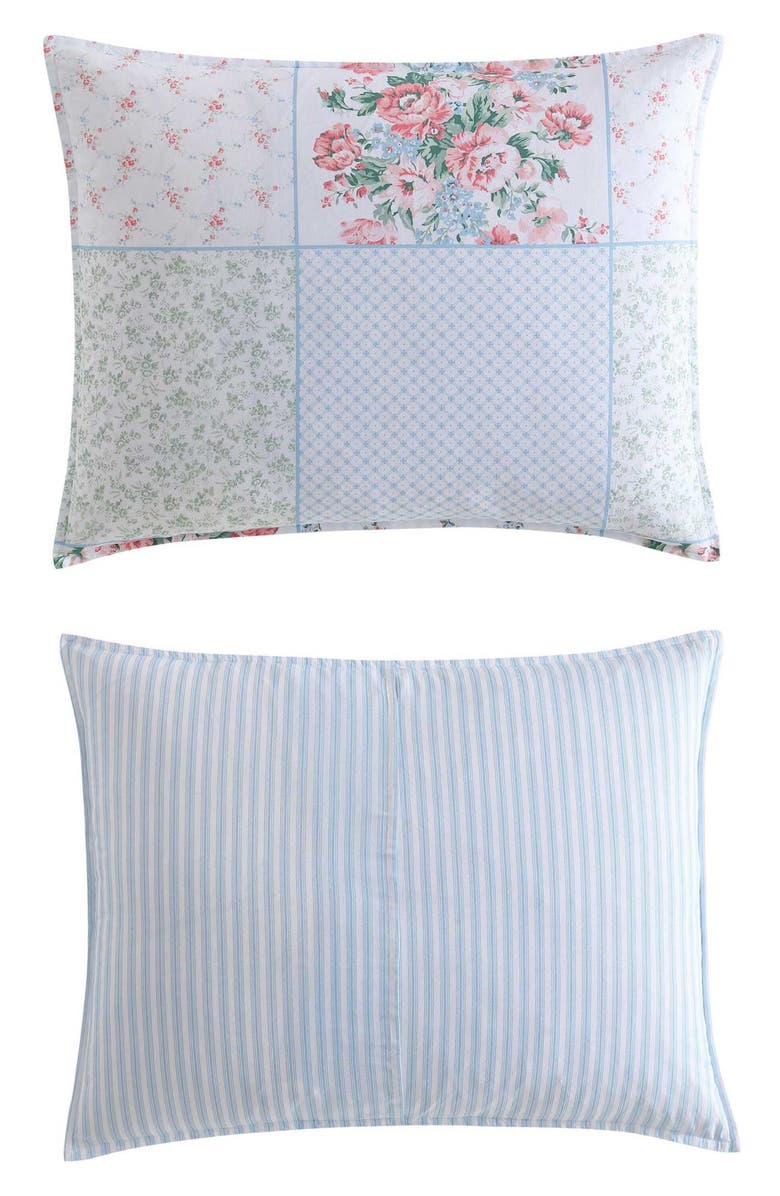Laura Ashley Hope Patchwork Duvet Cover & Sham 3-Piece Set, Alternate, color, Pink/ Green/ Blue
