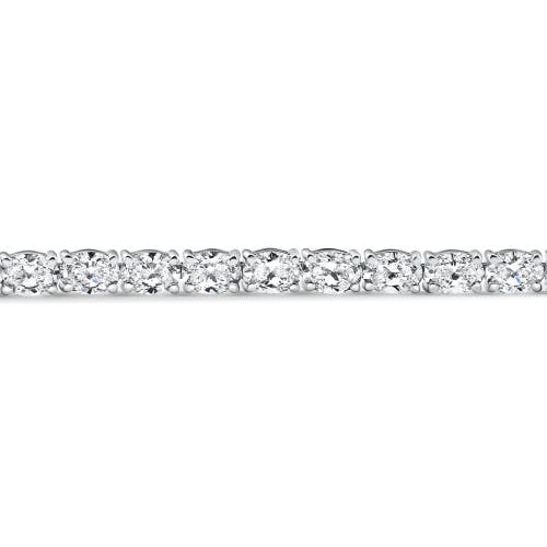 Bliss Diamond 4 1/2ct Oval Cut Diamond Tennis Bracelet 7" 14k Gold Lab Grown In Metallic