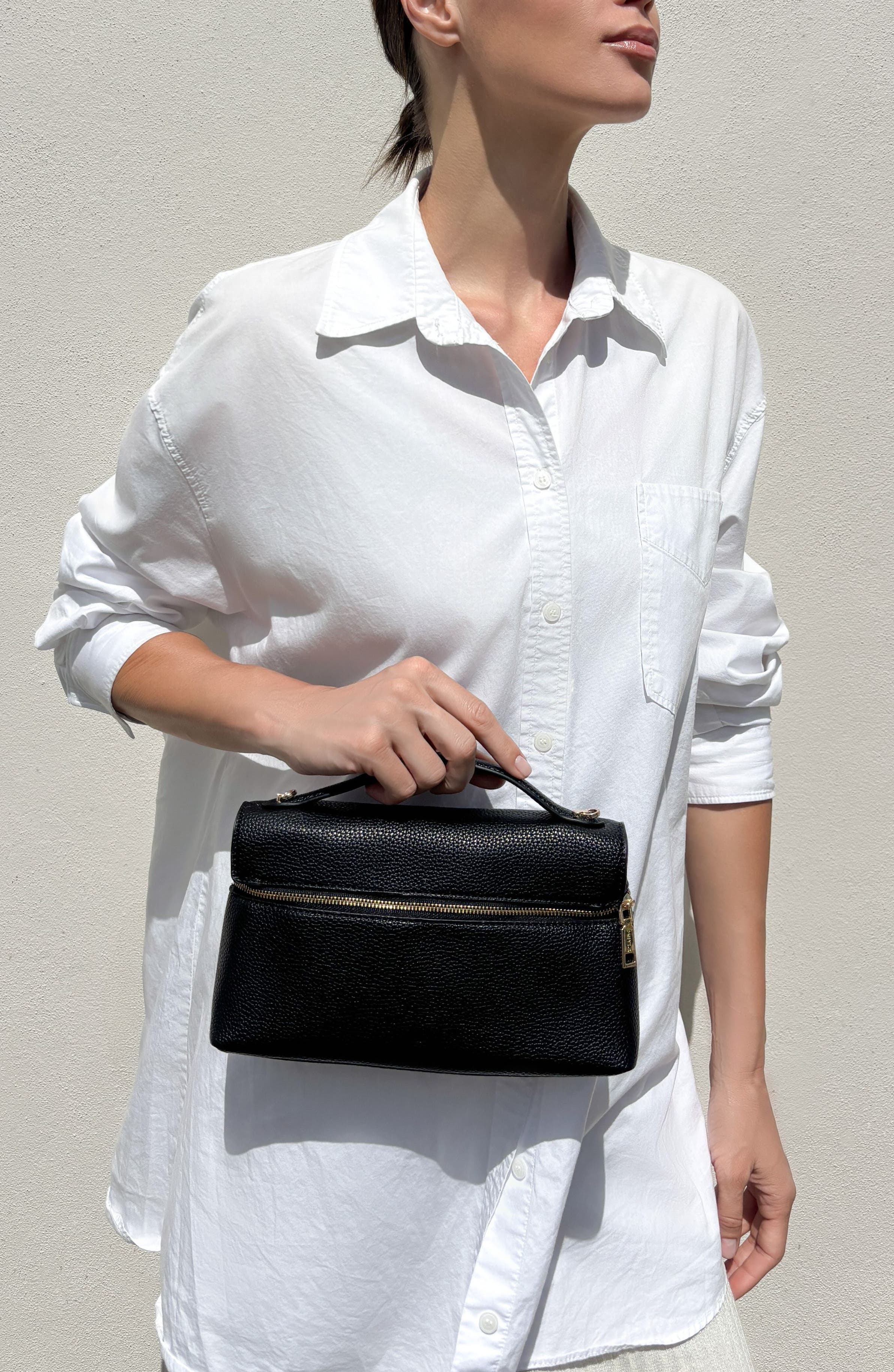 Adornia Top Handle Bag, Alternate, color, Black