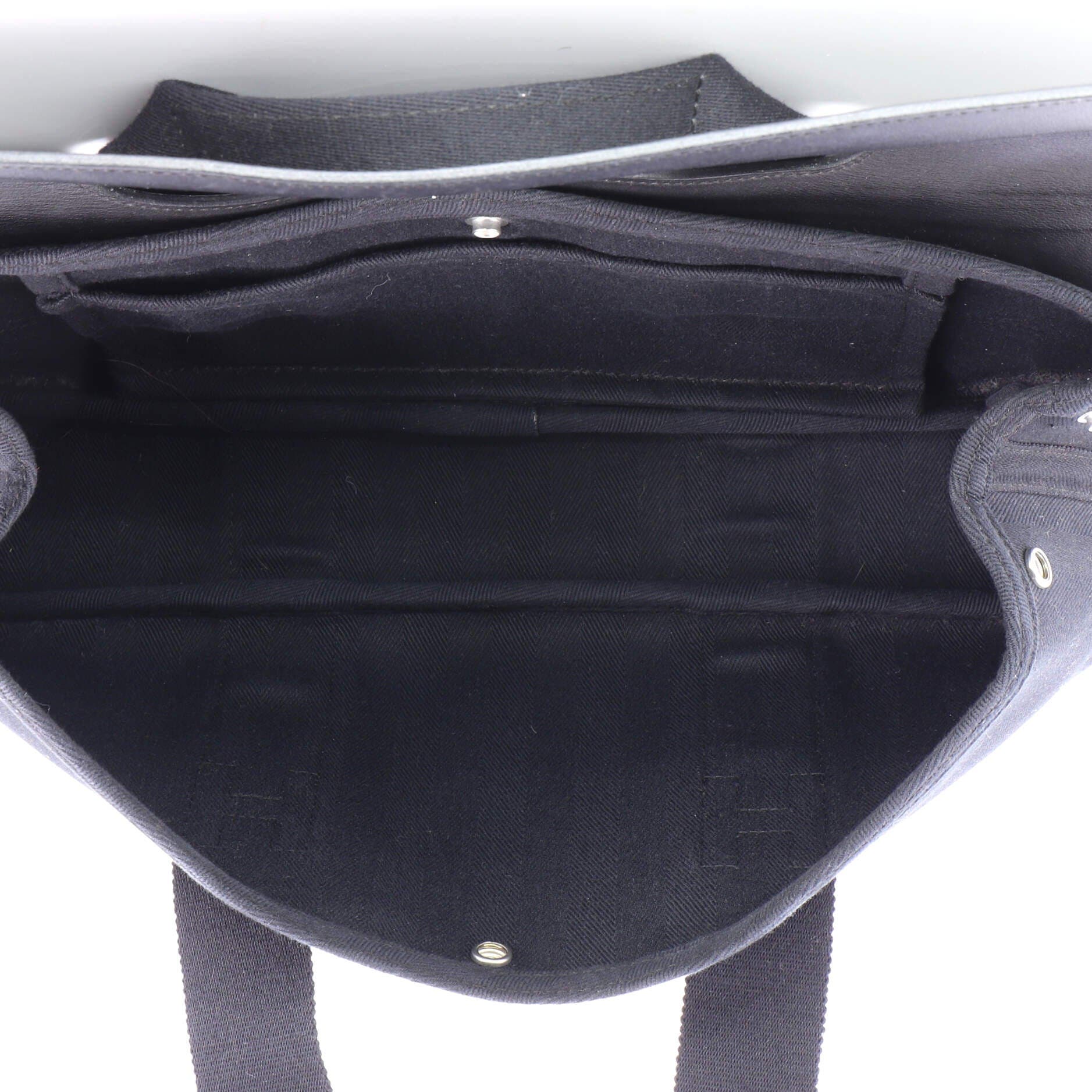 Valparaiso East West Bag Toile and Leather PM, Alternate, color, Noir