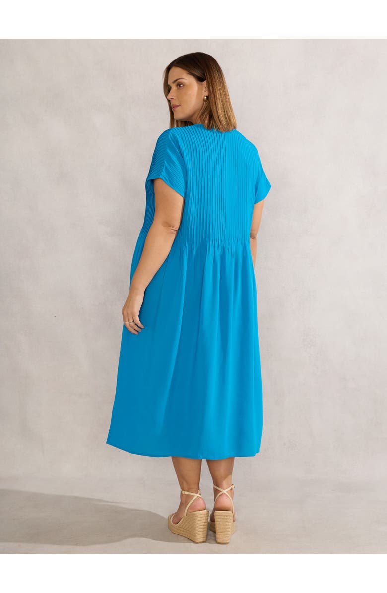 Live Unlimited Pintuck Midi Dress, Alternate, color, Blue