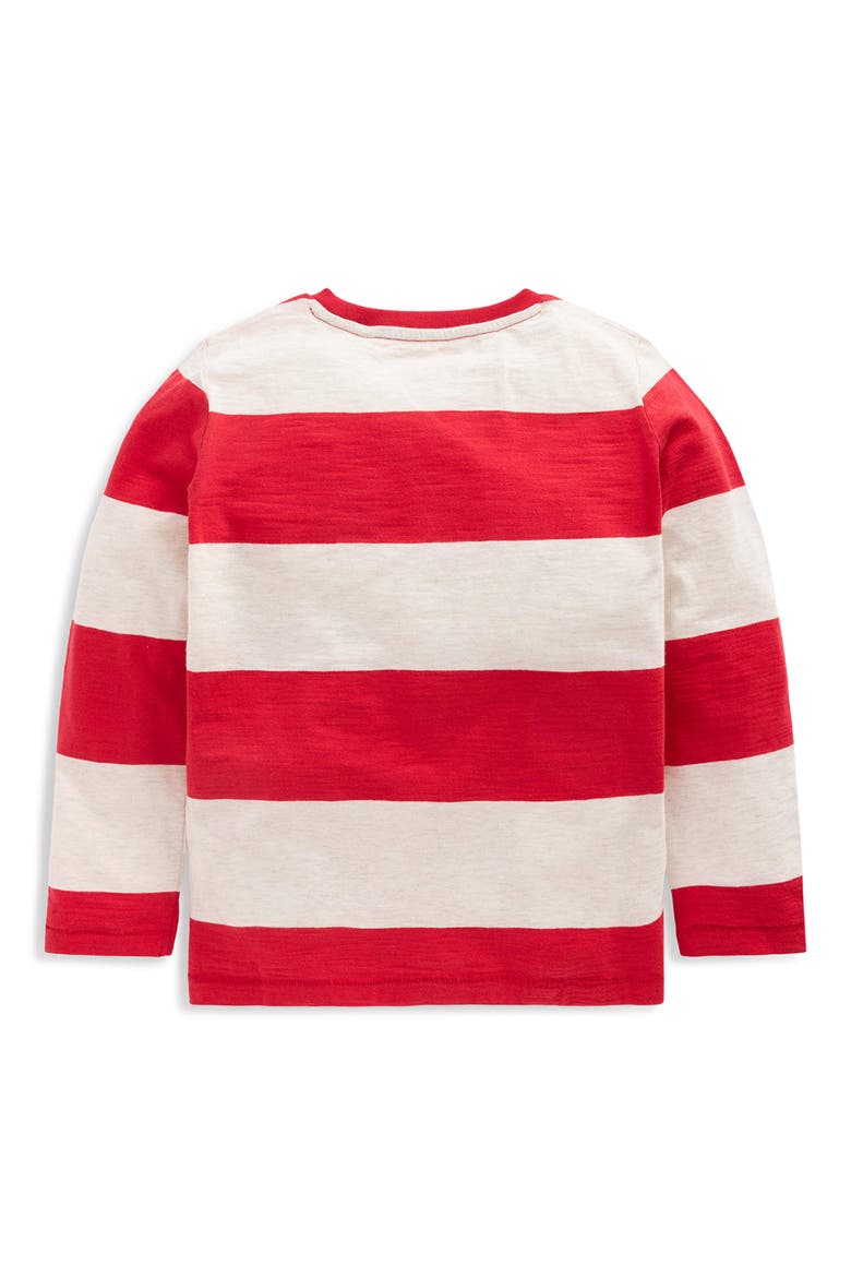 Kids' Everyday Long Sleeve Striped T-Shirt, Alternate, color, MERIDA RED / IVORY