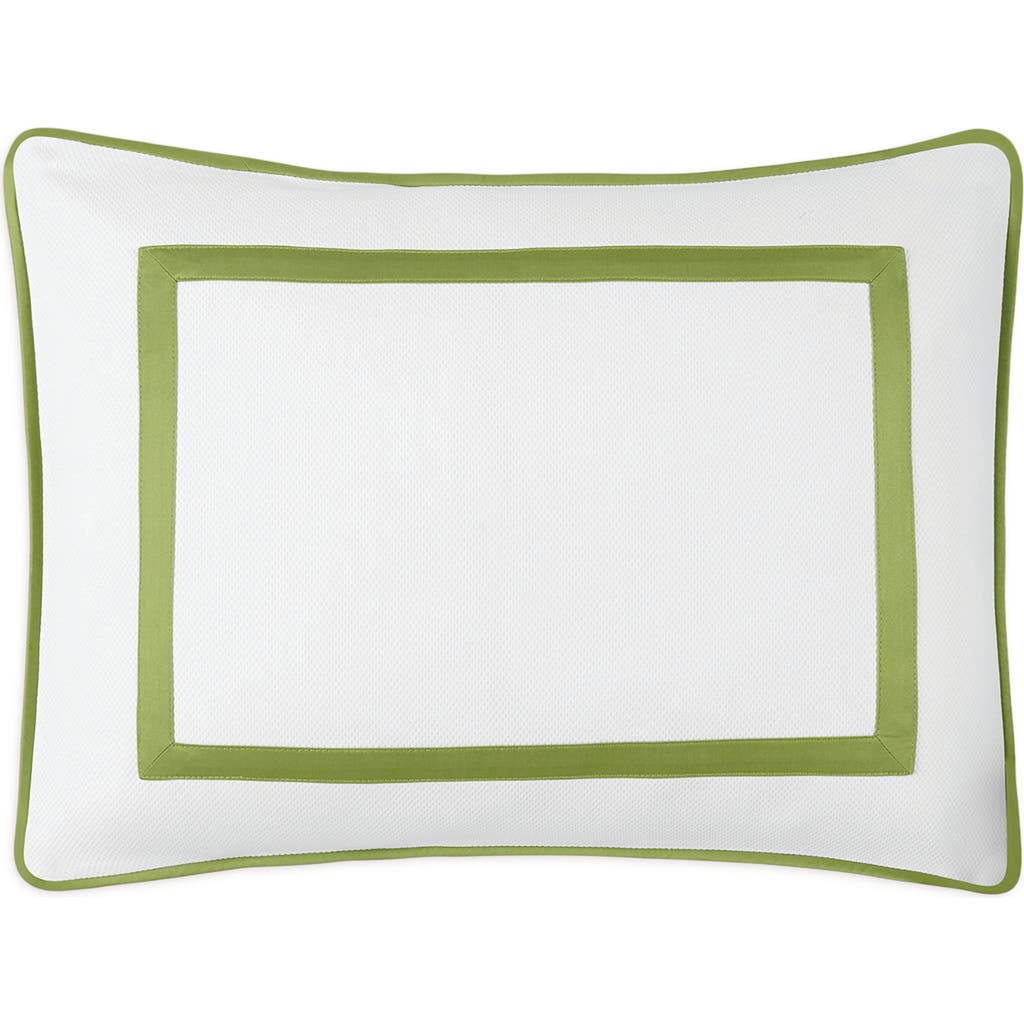Matouk Louise Piqué Boudoir Pillow Sham In Green