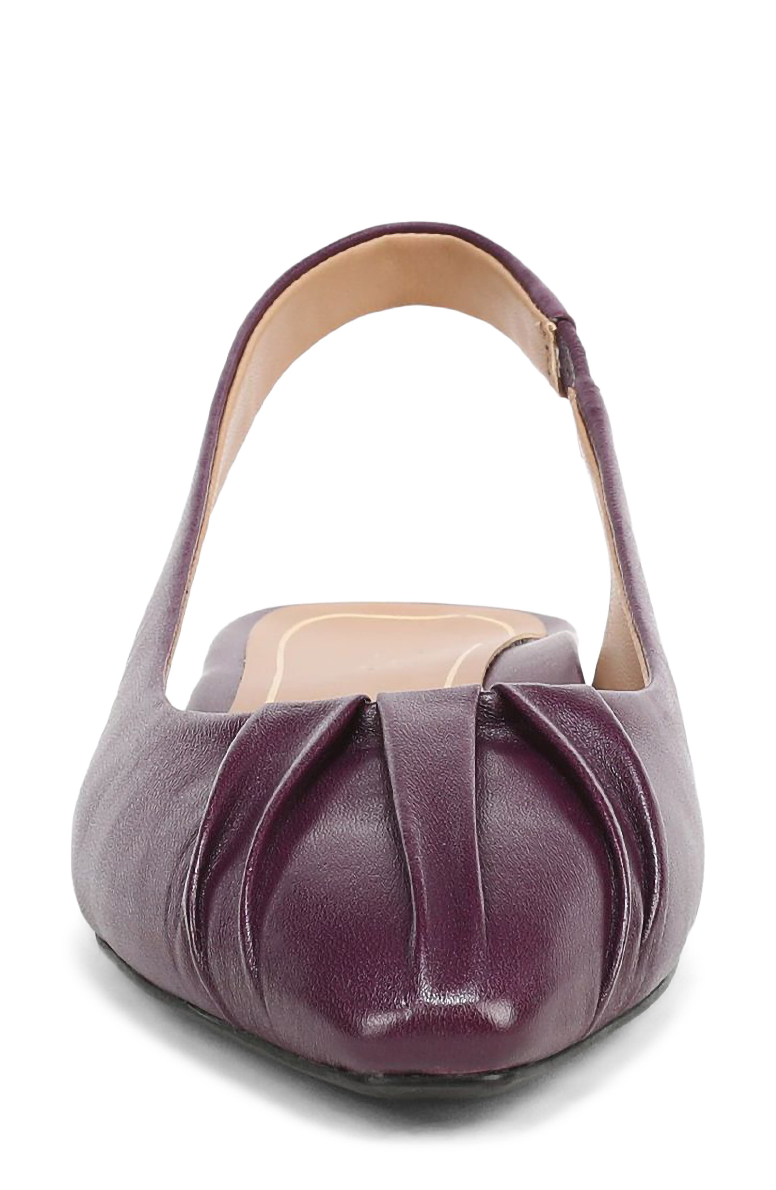 Vionic Gabriella Slingback Flat, Alternate, color, Winter Plum Leather