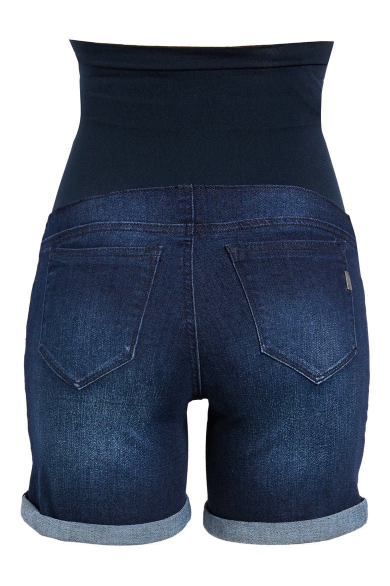 RE:Denim Cuff Maternity Shorts, Alternate, color, MARCO