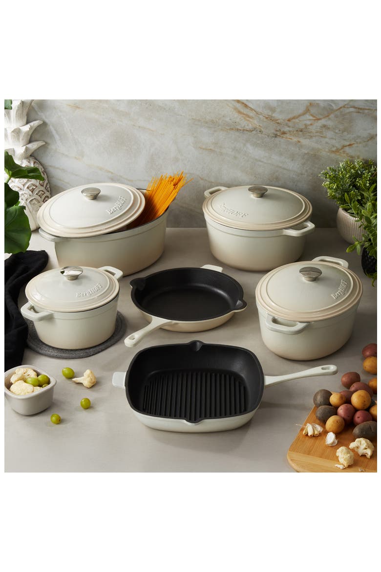 Neo Cast Iron 10-Piece Cookware Set, Alternate, color, MERINGUE
