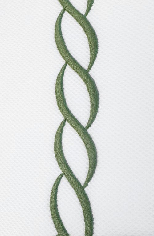 Matouk Classic Chain Scallop Shower Curtain In Clover