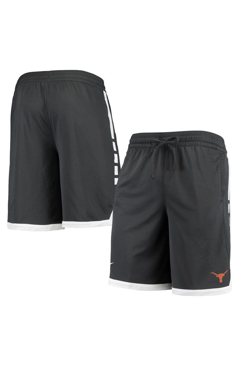 Nike Men's Nike Anthracite Texas Longhorns School Logo Elite Stripe Performance Shorts, Main, color,