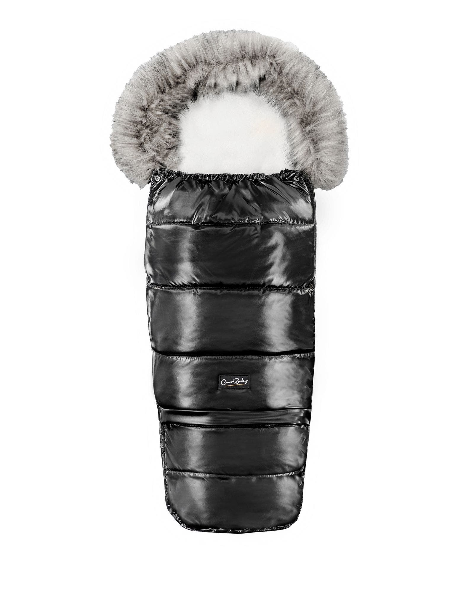 Gray Wool in Satin Black