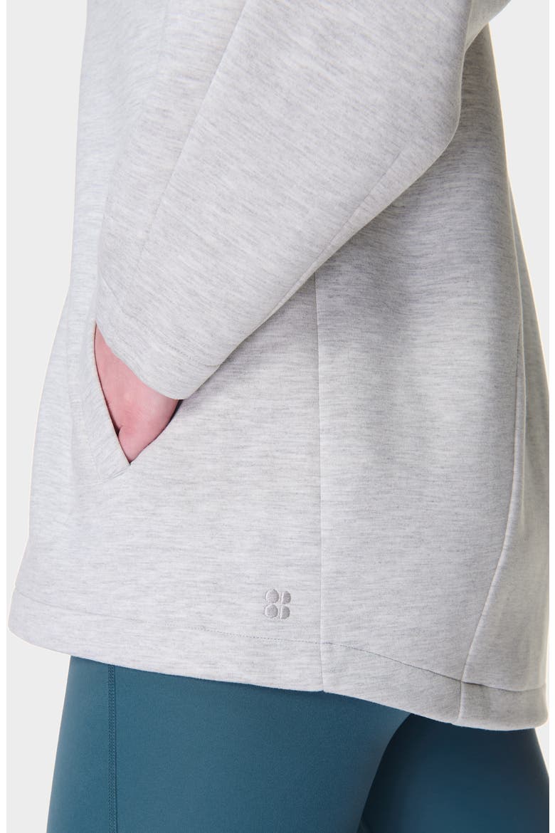Wind Down Zip Hoodie, Alternate, color, ICE GREY MARL