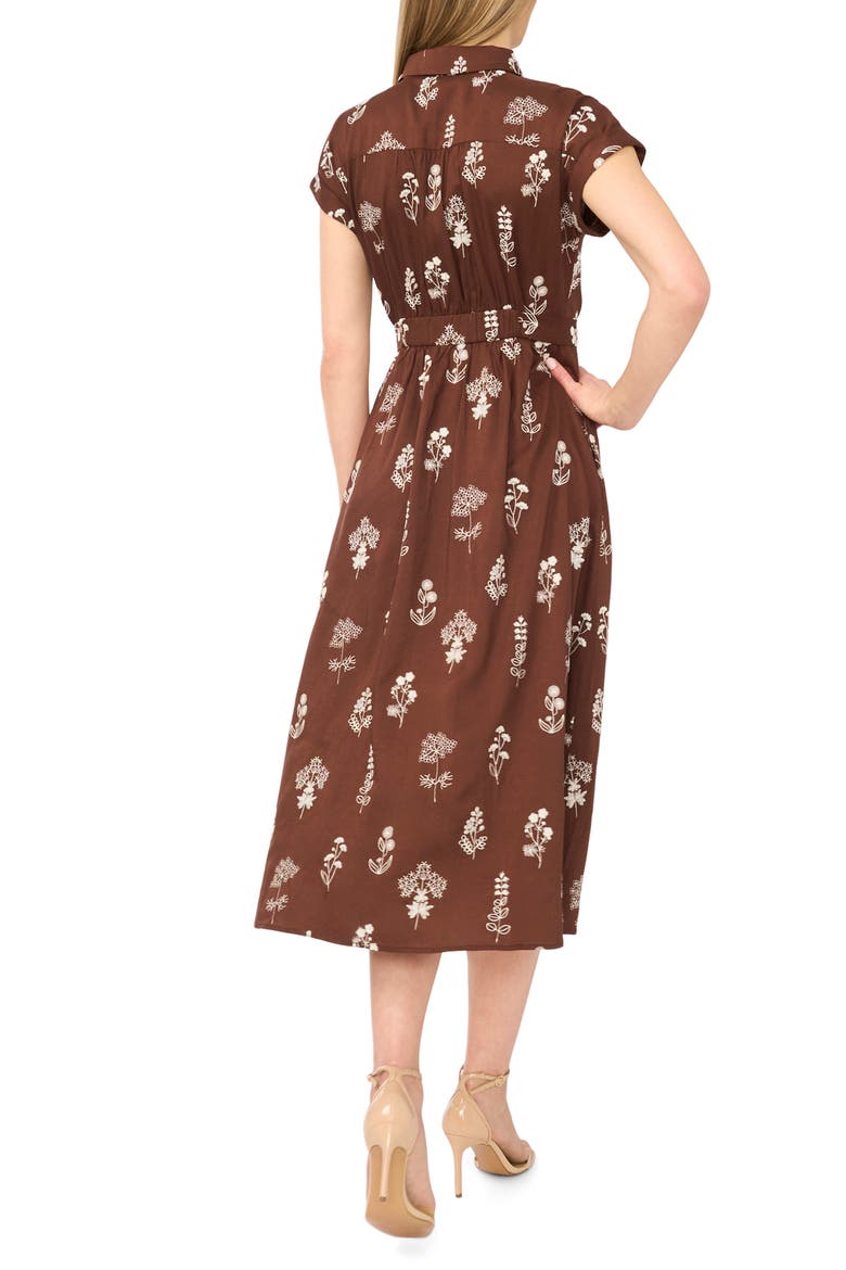 Brandi Tie Waist Midi Dress, Alternate, color, BITTER CHOCOLATE
