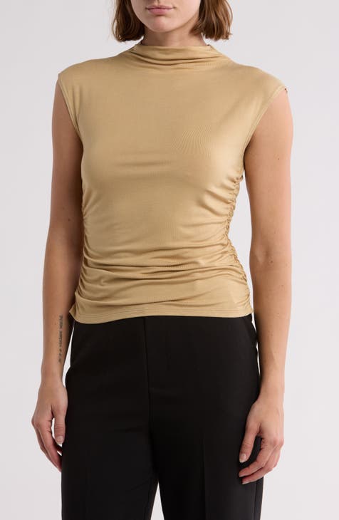 Mock Neck Sleeveless Top