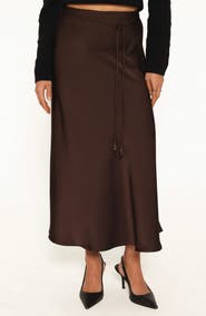 Petal & Pup Bayley Satin Midi Skirt