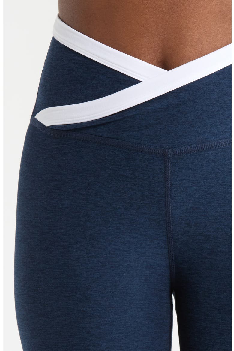 Spacedye Outlines High Waist Midi Leggings, Alternate, color, NOCTURNAL NAVY