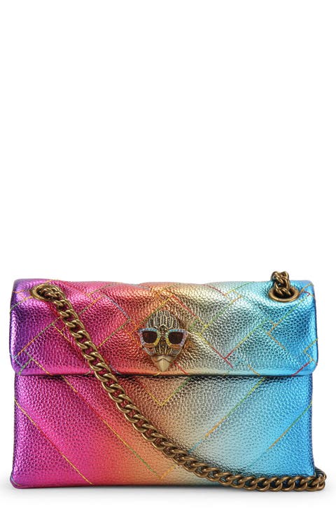 Mini Kensington Convertible Metallic Leather Crossbody Bag