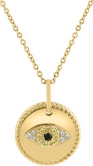 EFFY 14K Yellow Gold Golden Eclipse Diamond Pendant