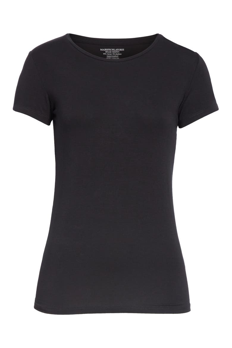 Majestic Knit Tee, Alternate, color, NOIR