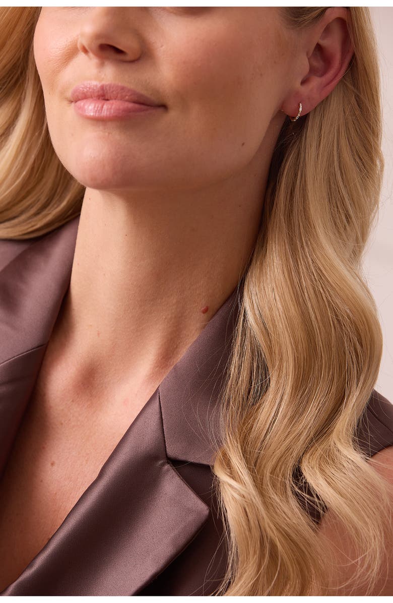 Sara Weinstock Dujour Baguette Diamond Hoop Earrings, Alternate, color, Yellow Gold