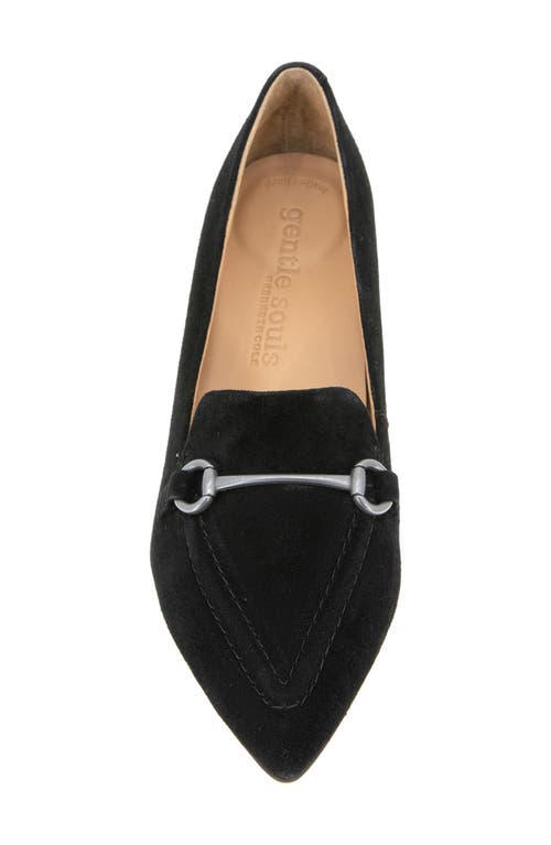 Gentle Souls Dionne Pointed Toe Bit Loafer Pump In Black