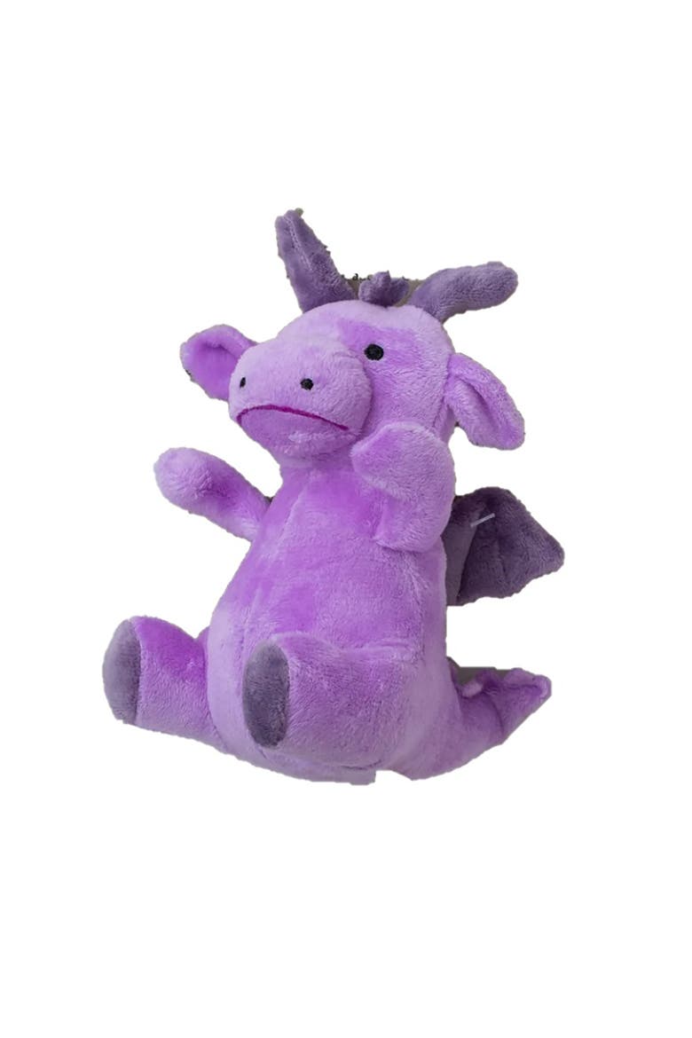 Dragon Squeak & Crinkle Plush Dog Toy, Alternate, color, Purple