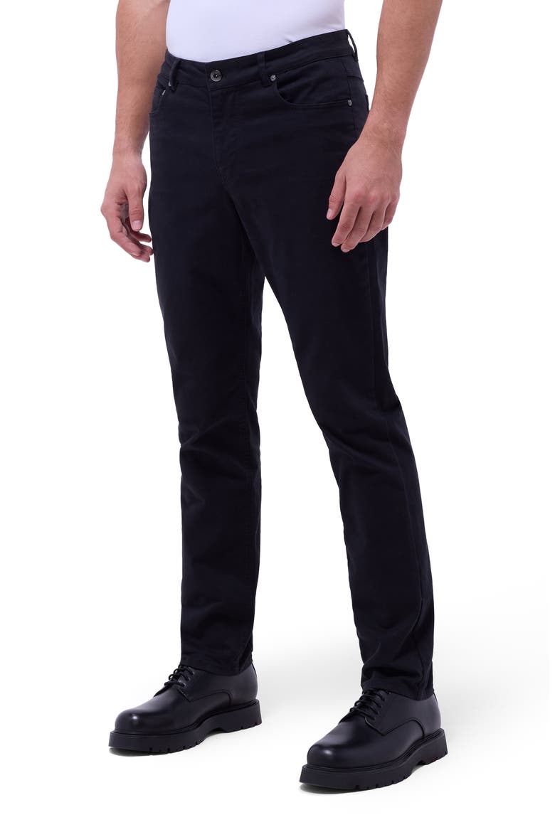 Preston Straight Leg Five Pocket Pants, Main, color, BLACK