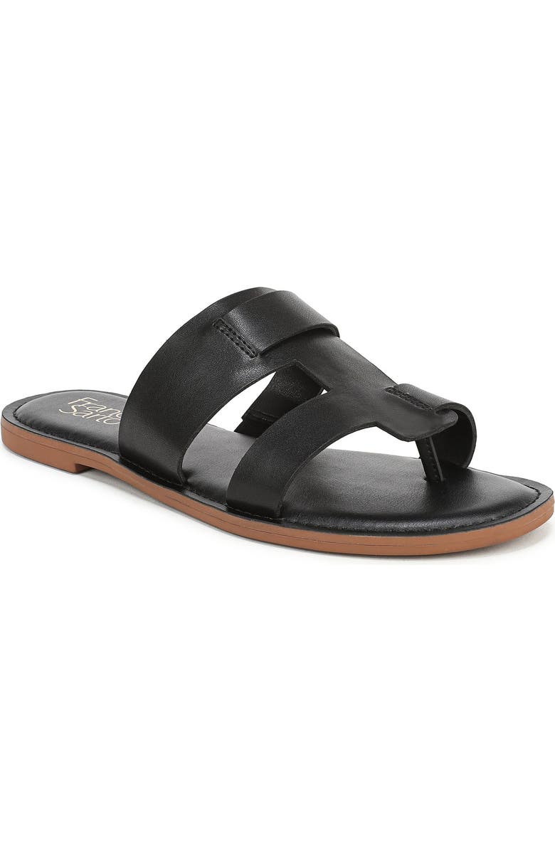 Franco Sarto Jerina Sandal, Main, color, Black Faux Leather
