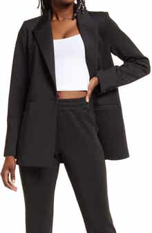 Good American Shiny Scuba Knit Blazer