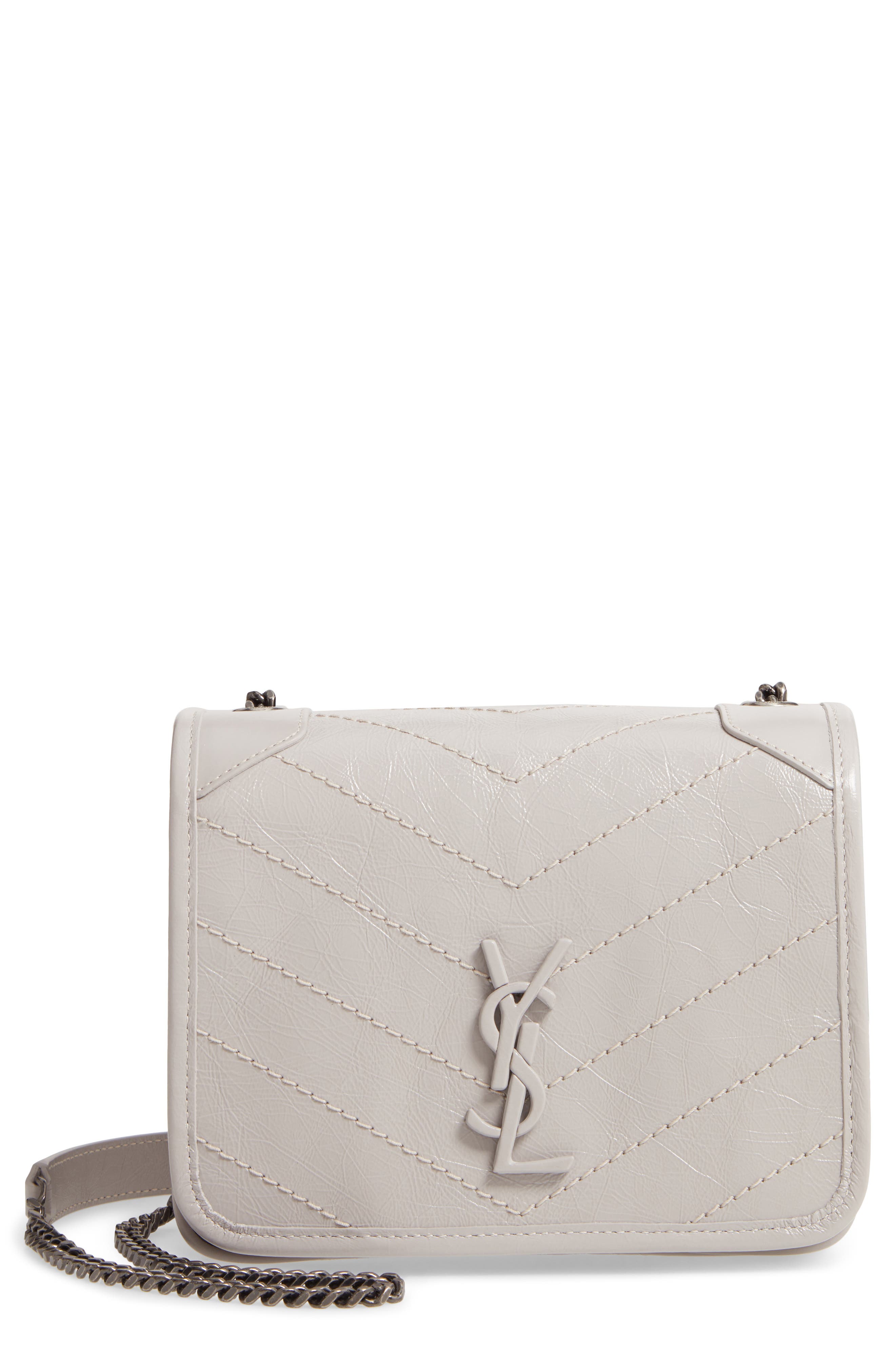 Saint Laurent Niki Leather Crossbody Bag, Main, color, 