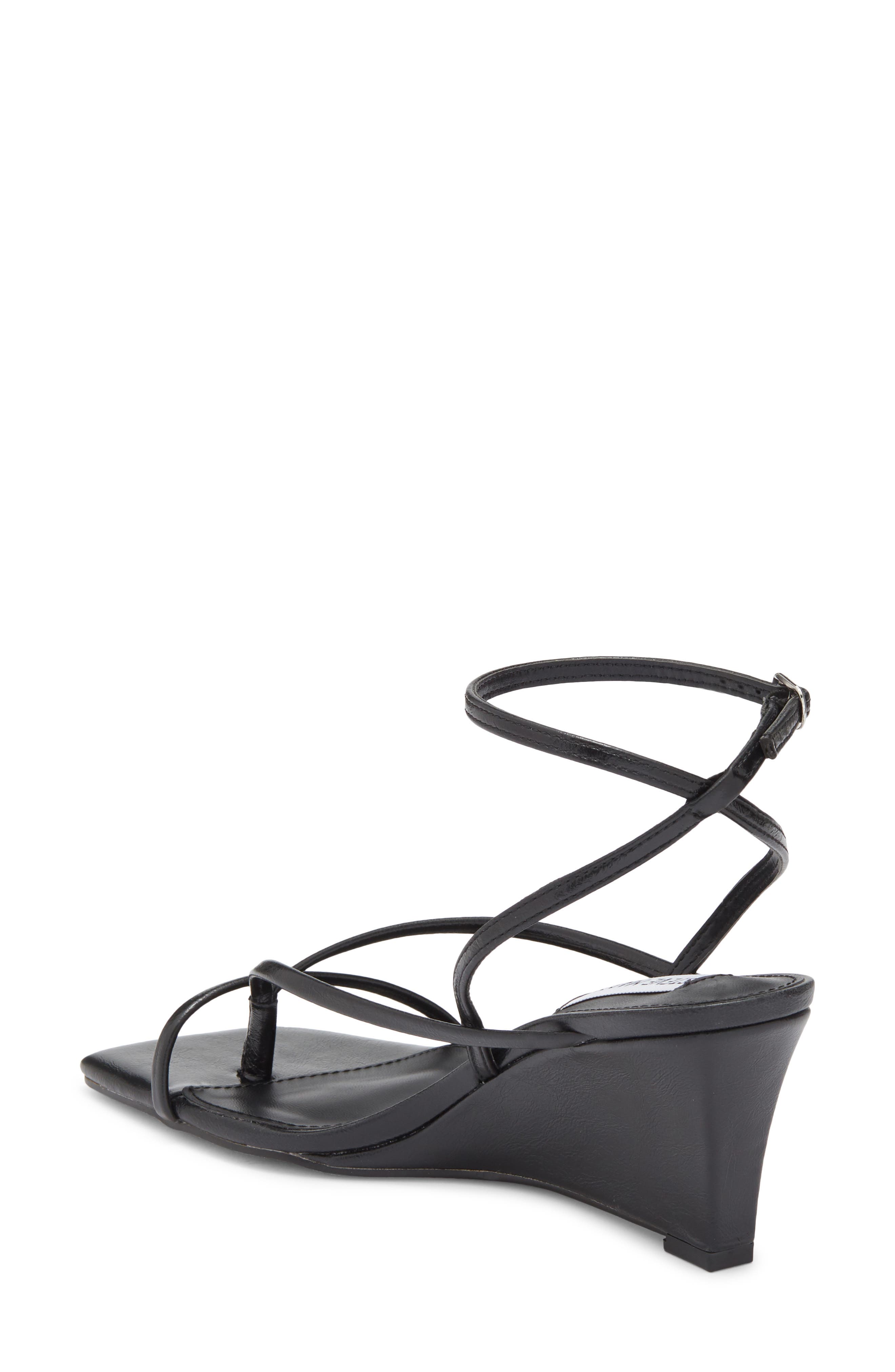 Steve Madden Pozy Wedge Sandal, Alternate, color, Black