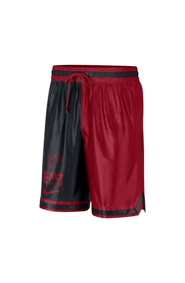 Nike Men's Nike Red/Black Miami Heat Courtside Versus Force Split DNA Performance Shorts, Alternate, color, Red