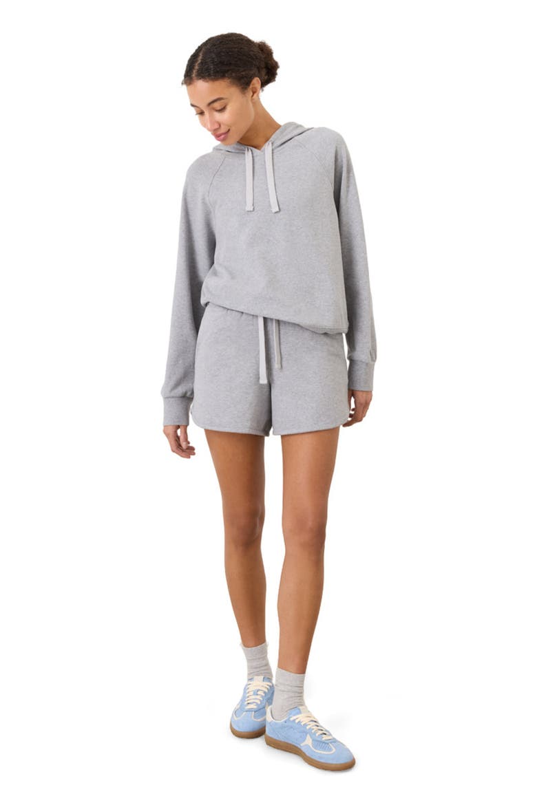 CloudKnit Curved Hem Short, Main, color, Heather Grey