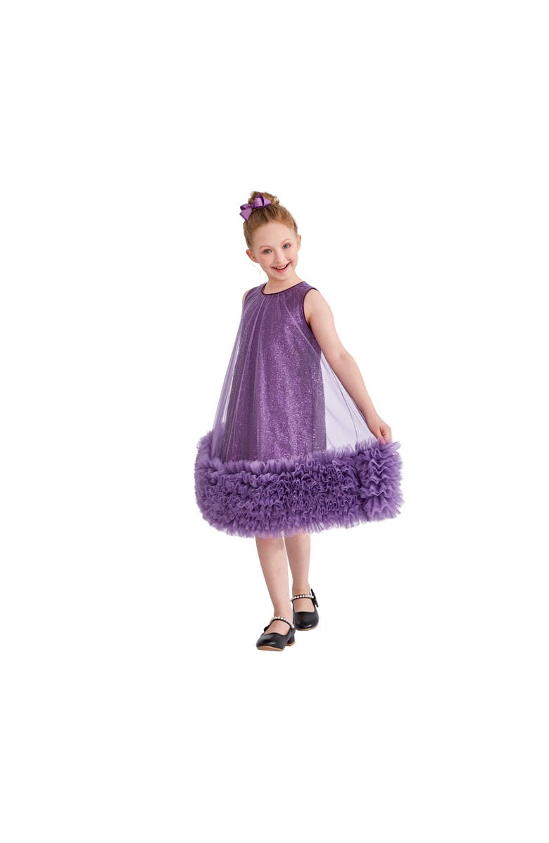 Tulleen Serenata Glitter Tulle Dress, Alternate, color, Purple