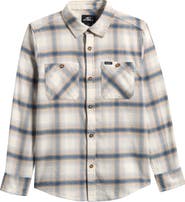 O'Neill Kids' Coastline Plaid Stretch Cotton Flannel Button-Up Shirt