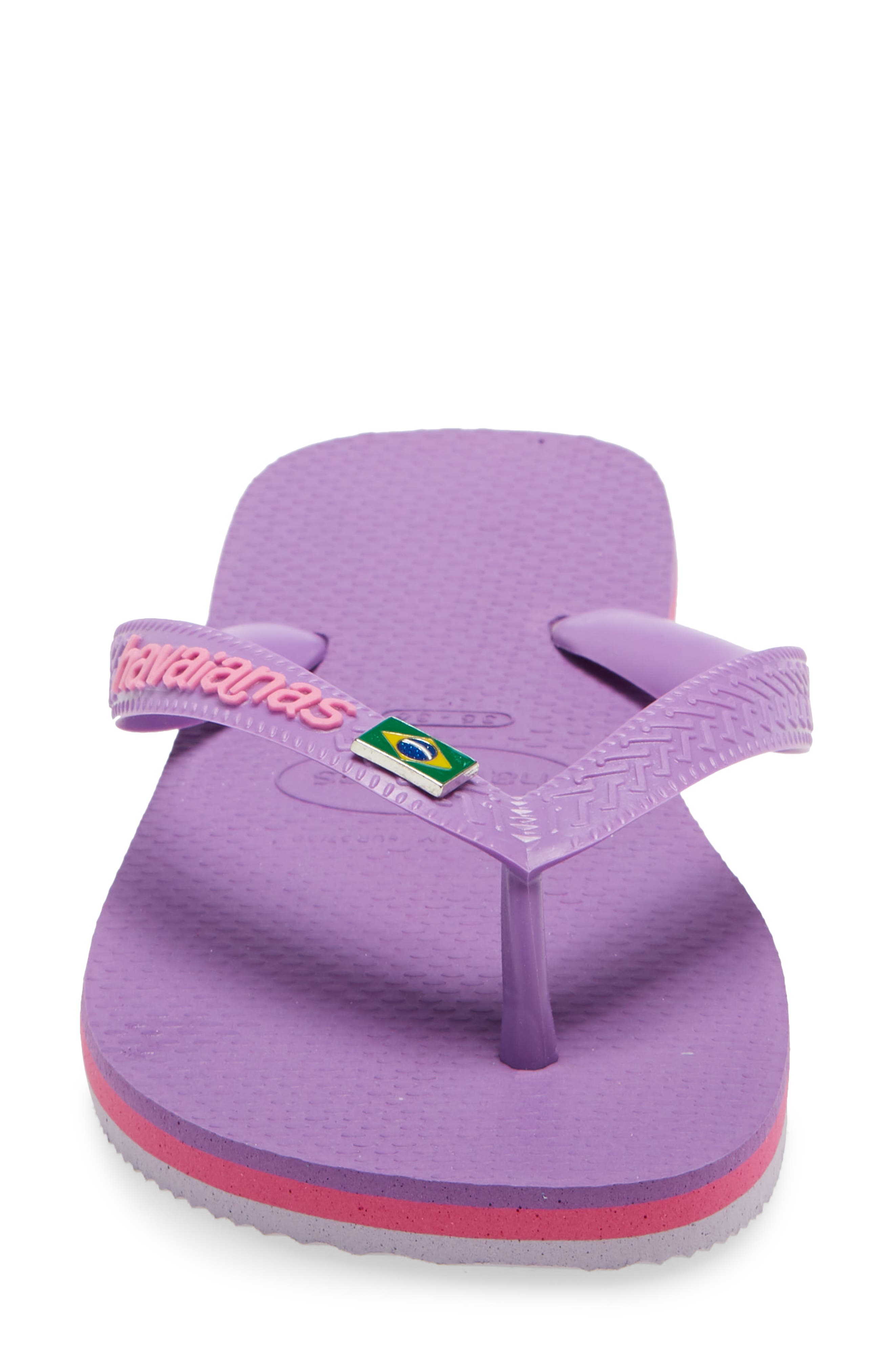 Brazil Layers Flip Flop Sandal, Alternate, color, PURPLE