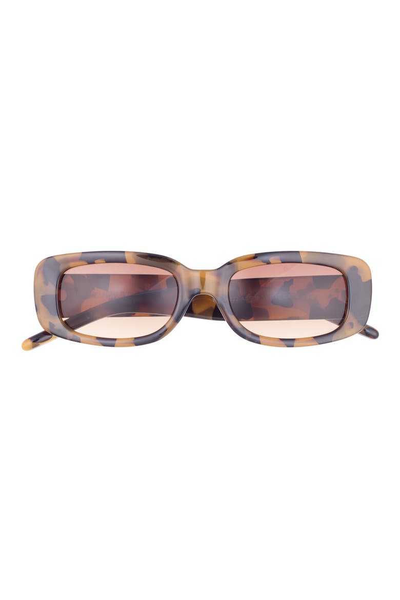 117mm Gradient Rectangular Sunglasses, Main, color, OATMEAL