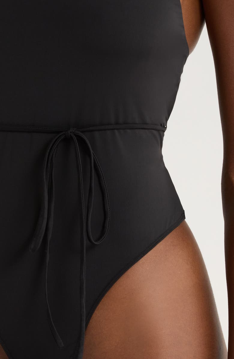 Bardot Rena Sleeveless Stretch Nylon Bodysuit, Alternate, color, Black