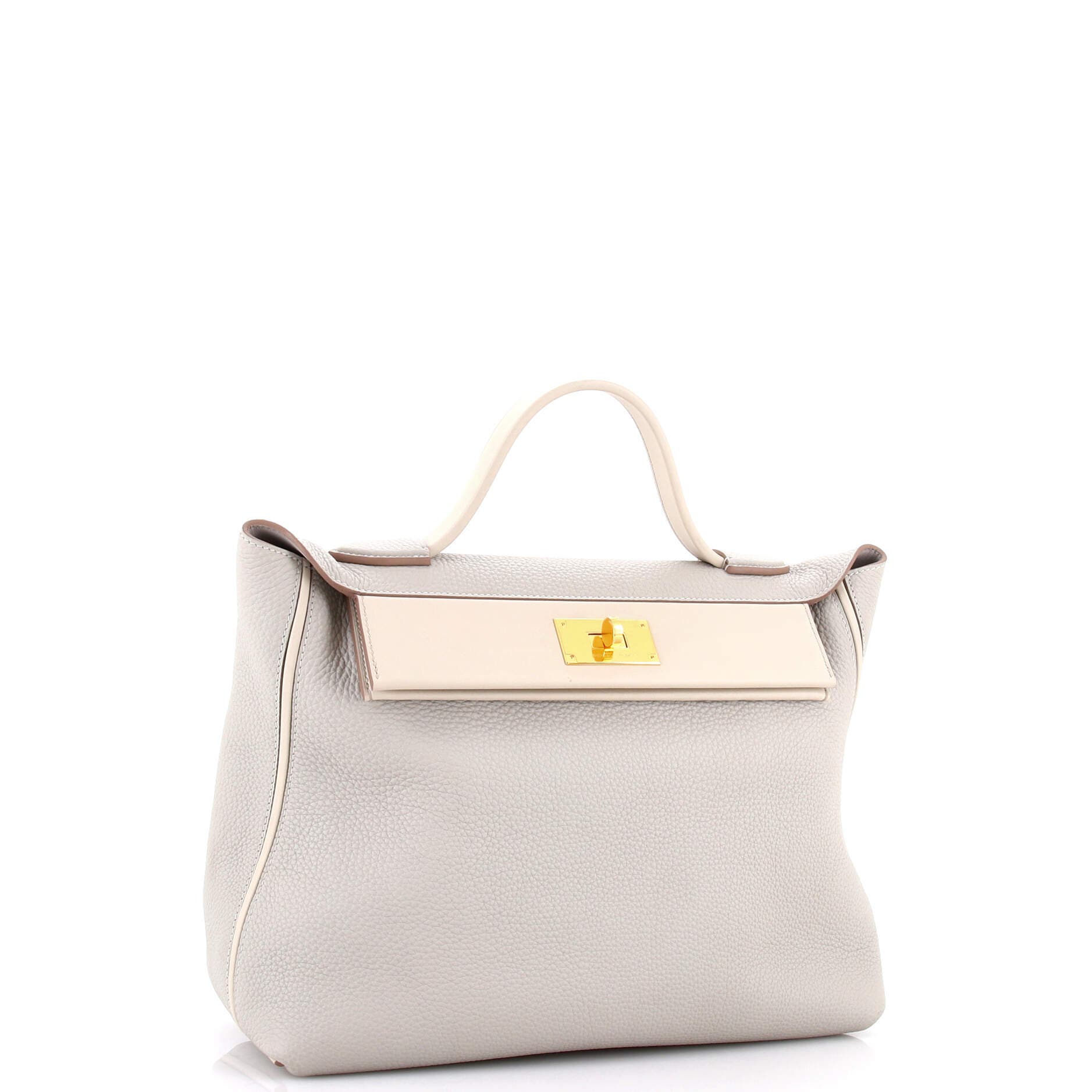 Pre-Owned Hermes 24/24 Bag Togo with Swift 35, Alternate, color, Gris Perle