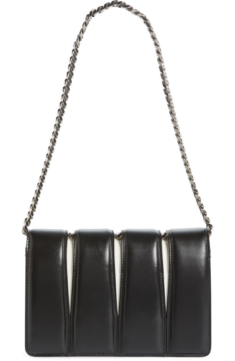 McQueen Slash Cutout Knuckle Colorblock Leather Clutch, Alternate, color,
