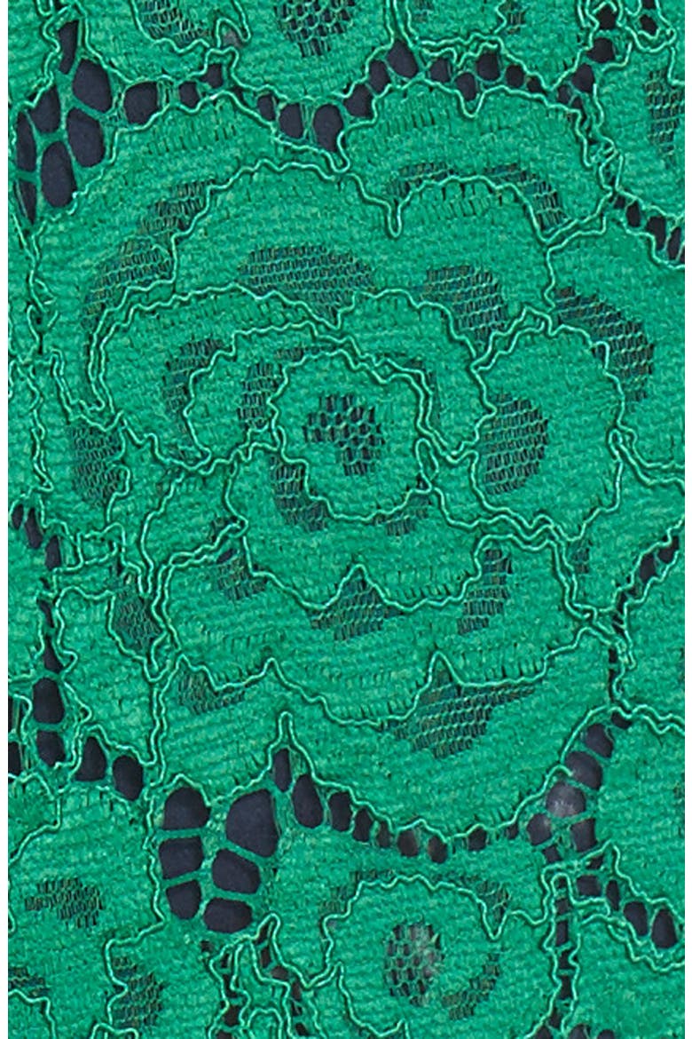 Lace Fit & Flare Dress, Alternate, color, GREEN