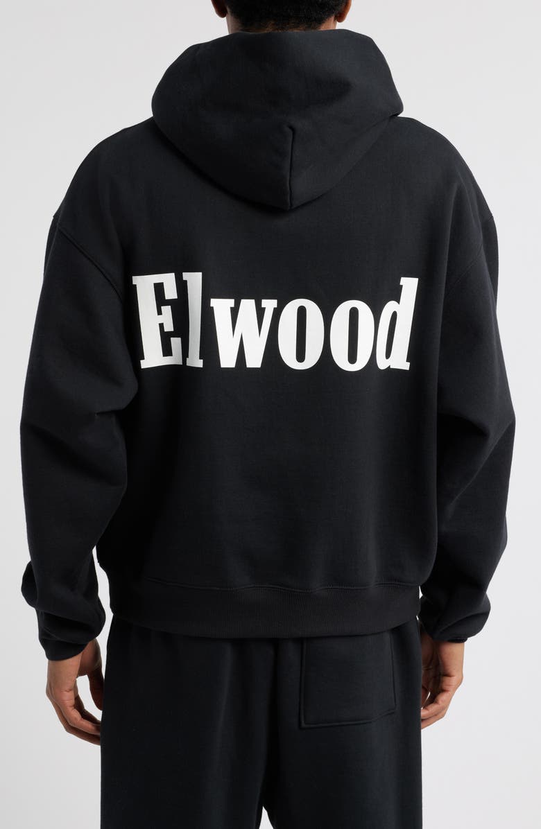 Elwood Trademark Logo Heavyweight Hoodie, Alternate, color, Coal