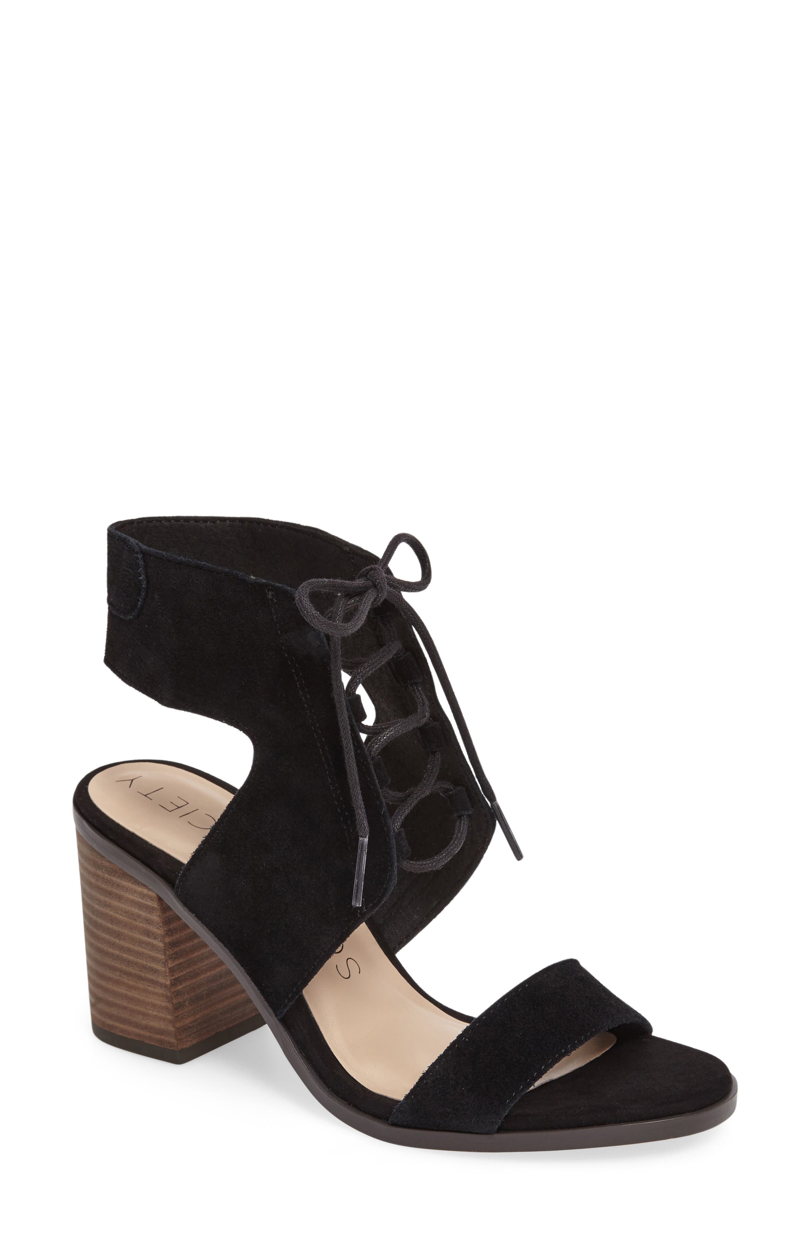 Sole Society Auburn Lace-Up Sandal, Main, color, 