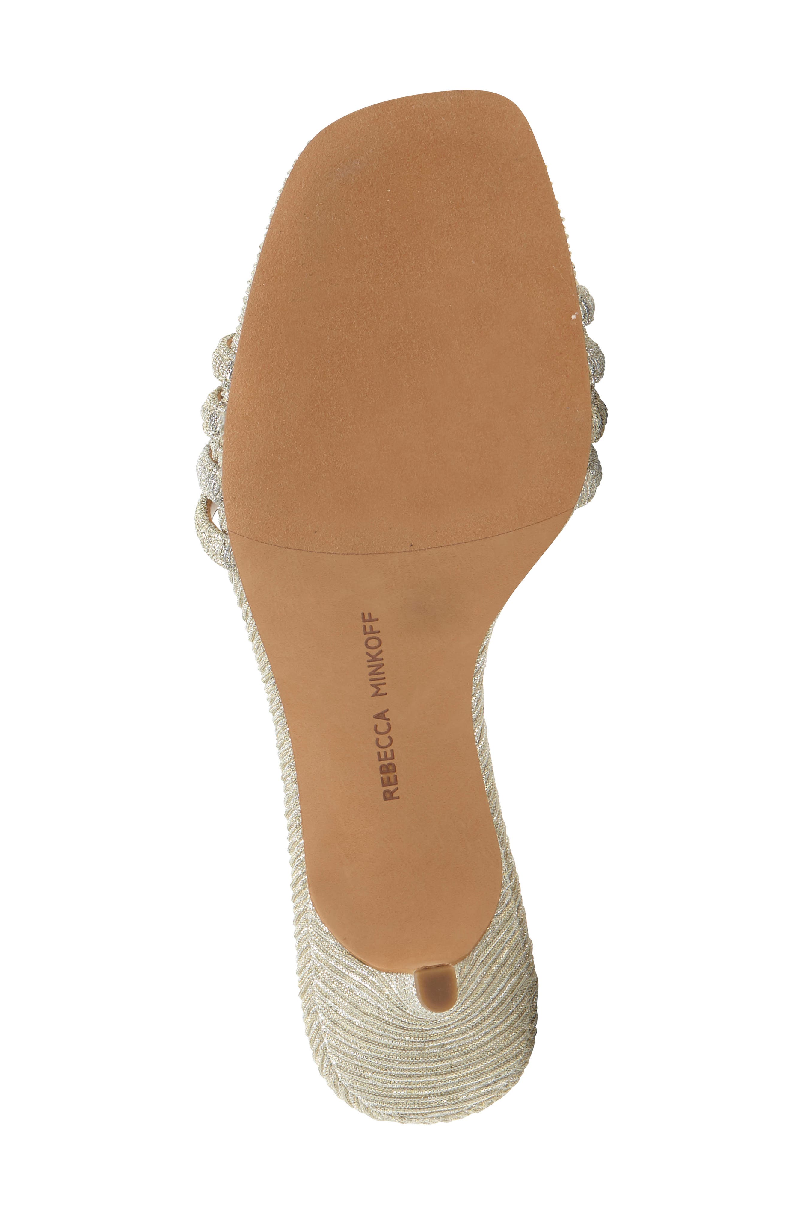 Decklynn Slide Sandal, Alternate, color, GOLD MULTICOLOR FABRIC