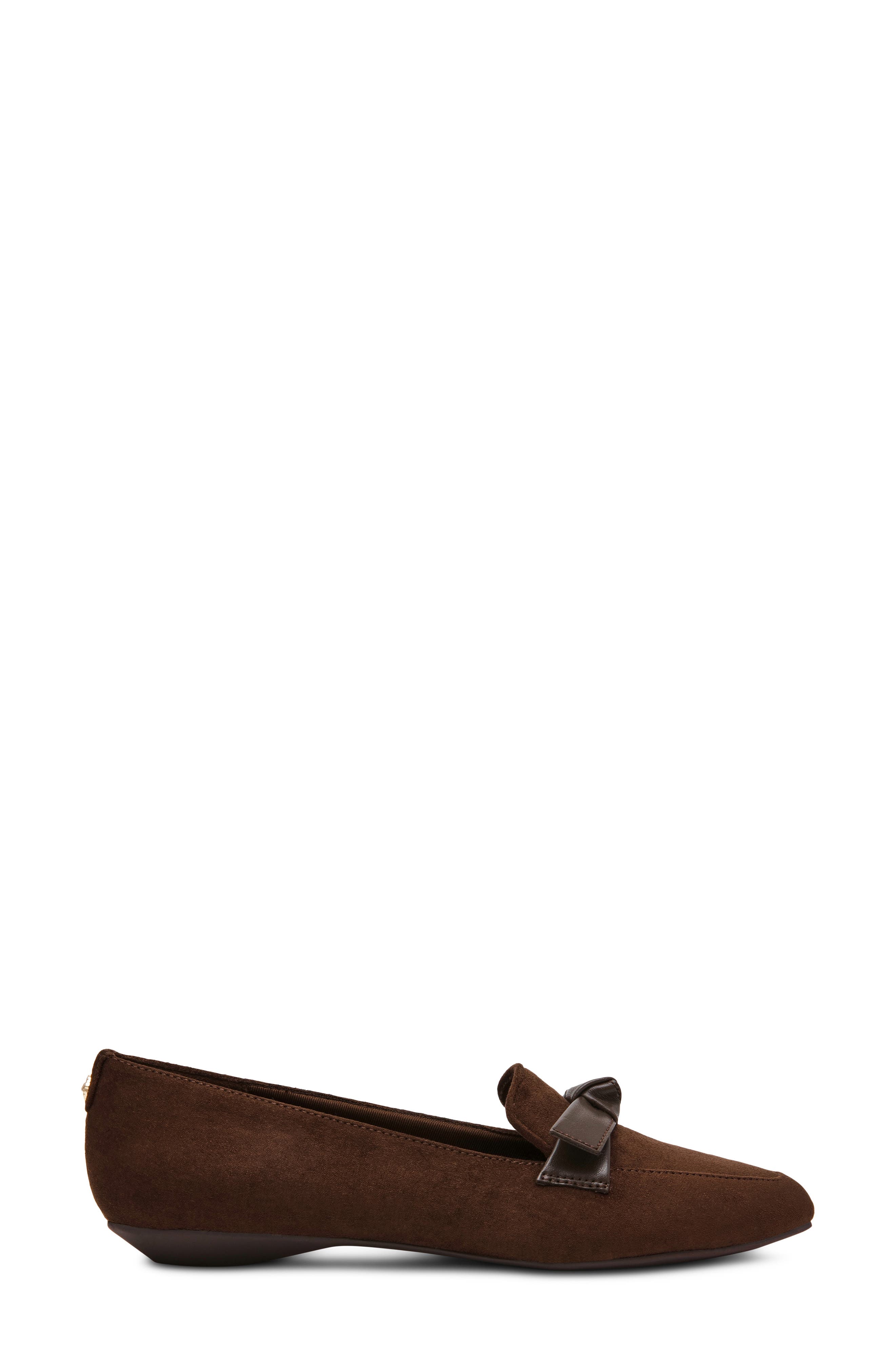 Onix Faux Leather Flat, Alternate, color, BROWN MICROSUEDE