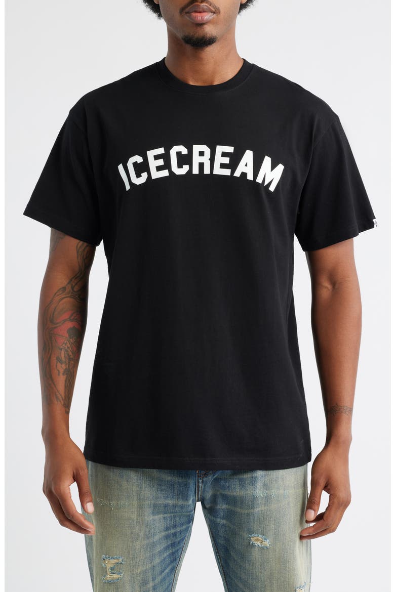 Logo Graphic T-Shirt, Main, color, BLACK